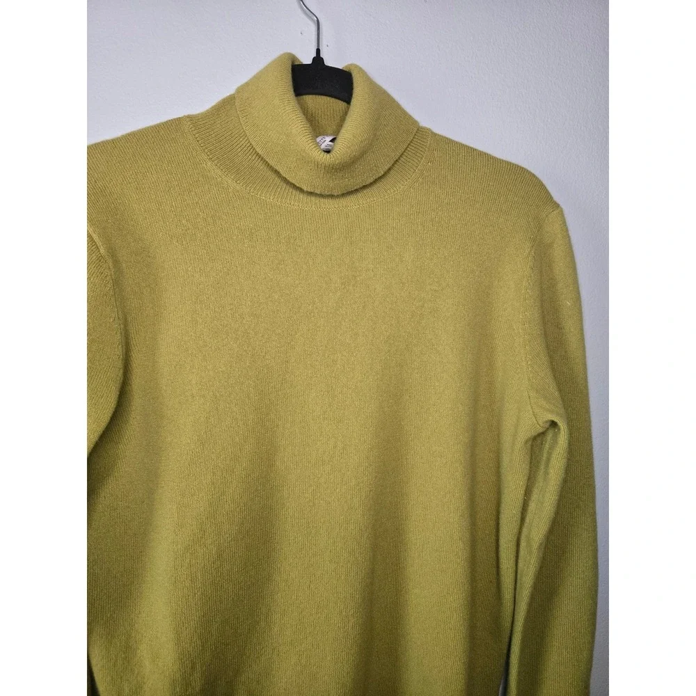 Lafayette 148 New York 100% Cashmere Turtleneck Sweater Green Size L‎
